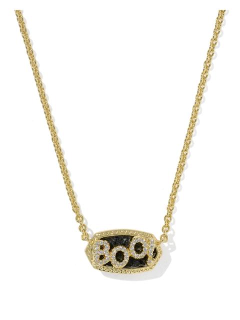 KENDRA SCOTT Elisa Gold Boo Short Pendant Necklace