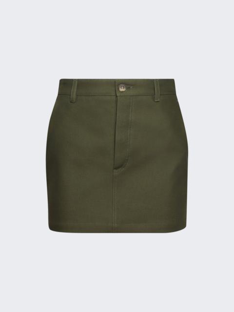 Drill Mini Skirt Military