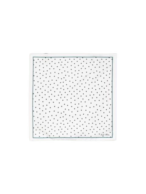 polka-dot silk pocket square