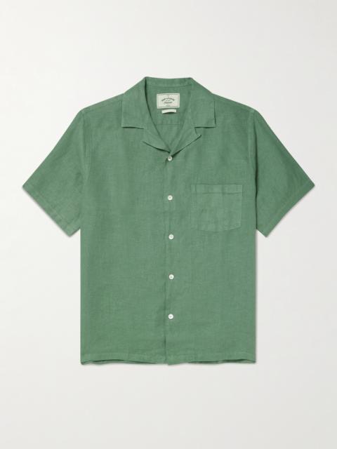 Portuguese Flannel Camp-Collar Linen Shirt