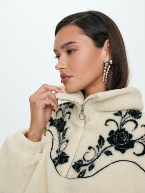 For Love & Lemons Western Floral Sherpa