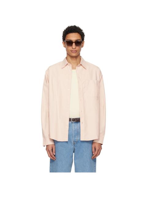 Merz b. Schwanen Pink Button-Down Cotton Oxford Long Sleeve Shirt