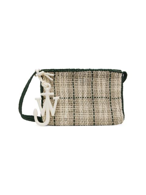 JW Anderson Gray & Green Checked Market Bag