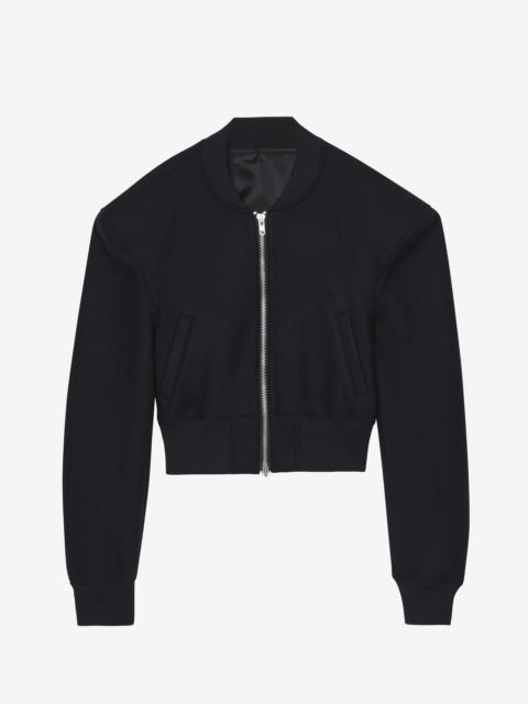 The Frankie Shop Glane Padded Wool Bomber Jacket - Black
