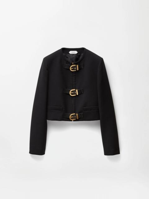 VERSACE Natté Wool Crop Jacket