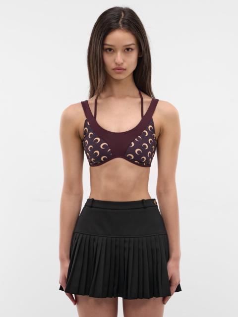Marine Serre Moon Print Halter Bra Top