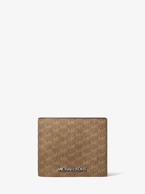 MICHAEL KORS Cooper Logo Debossed Polyester Microsuede Wallet