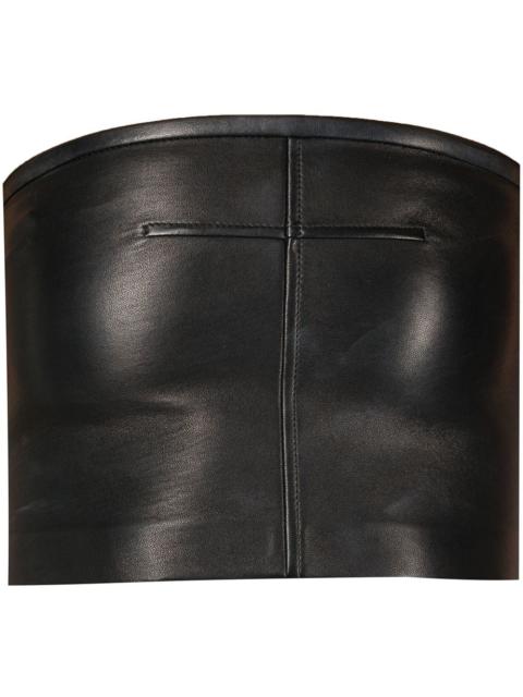 Alexander Wang leather bodycon tube top