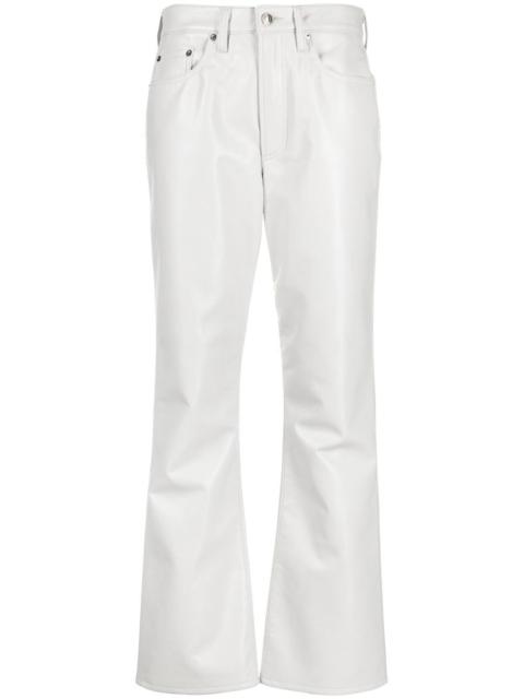 AGOLDE bootcut leather-blend trousers