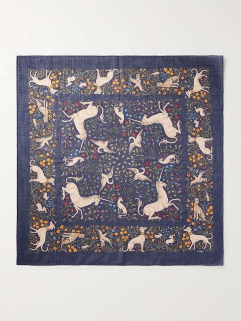 Drake's Wool and Silk-Blend Scarf