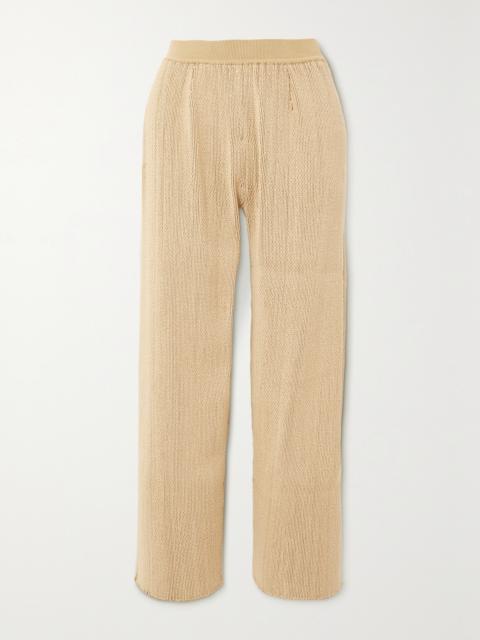 Loro Piana Cala Matano Cropped Silk And Cotton-blend Pants