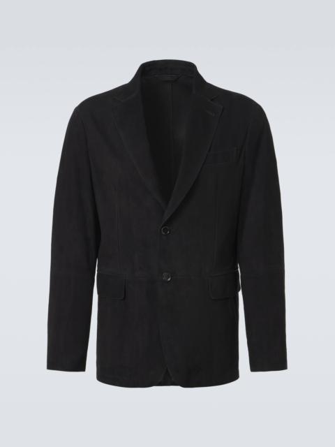 Brioni Monti single-breasted suede blazer