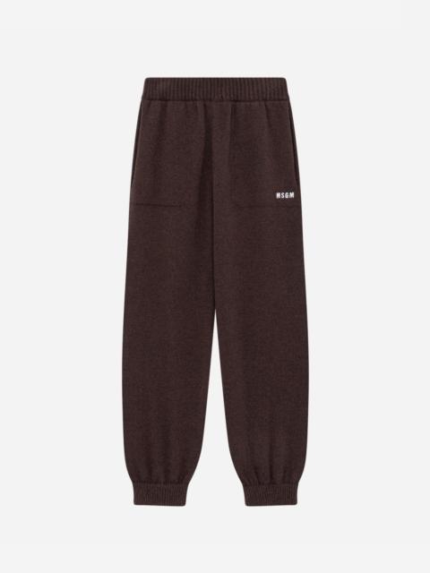 MSGM Cashmere wool blend pants