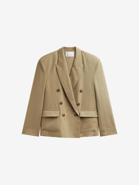 The Frankie Shop Salerno Linen Blazer - Camel