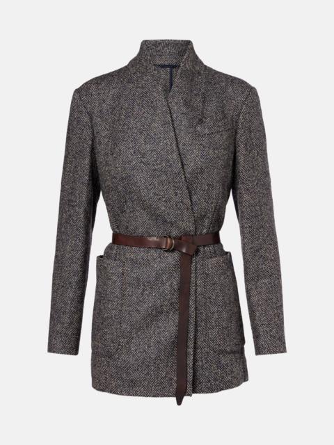 Brunello Cucinelli Herringbone Monili wool-blend tweed blazer