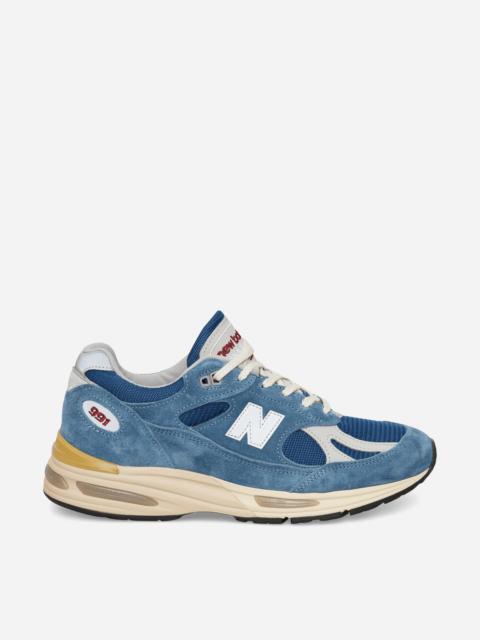 New Balance Made in UK 991v2 Vintage Sports Sneakers Bluesteel / Poseidon / Harbor Mist