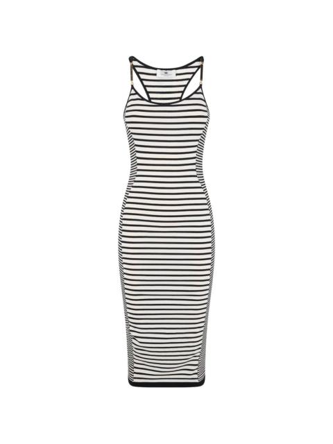 ELISABETTA FRANCHI striped midi dress