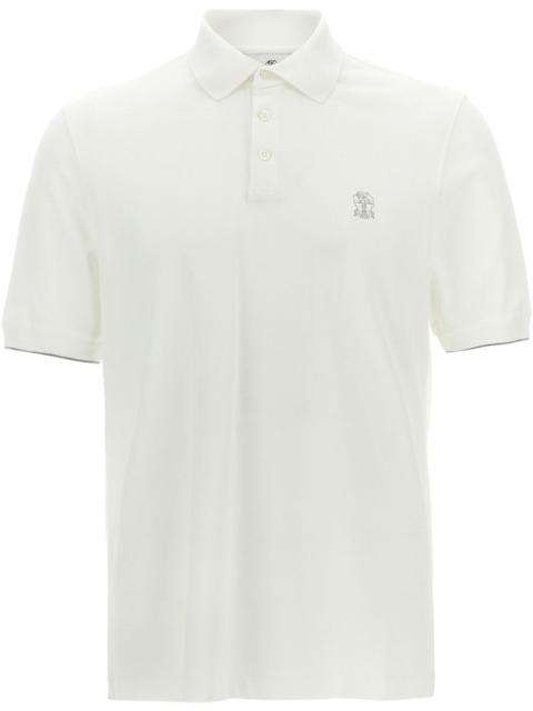 Brunello Cucinelli logo-print polo shirt