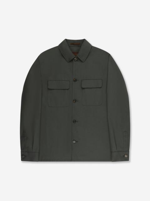 Cotton crepe overshirt