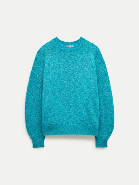 J.CREW Oversized crewneck sweater in heather Italian yarn