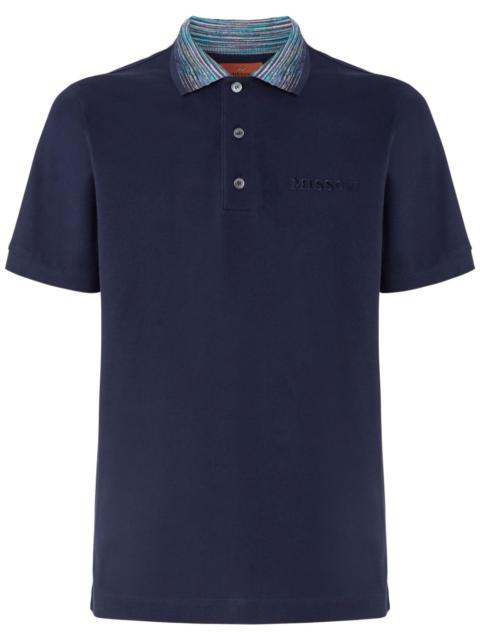Missoni logo-lettering cotton polo shirt