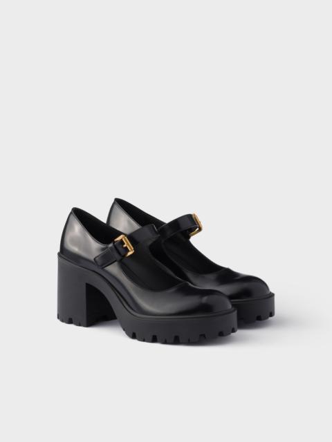 Prada Brushed leather pumps