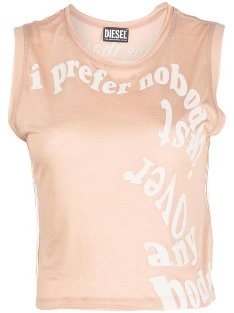 Diesel lettering-print sleeveless top