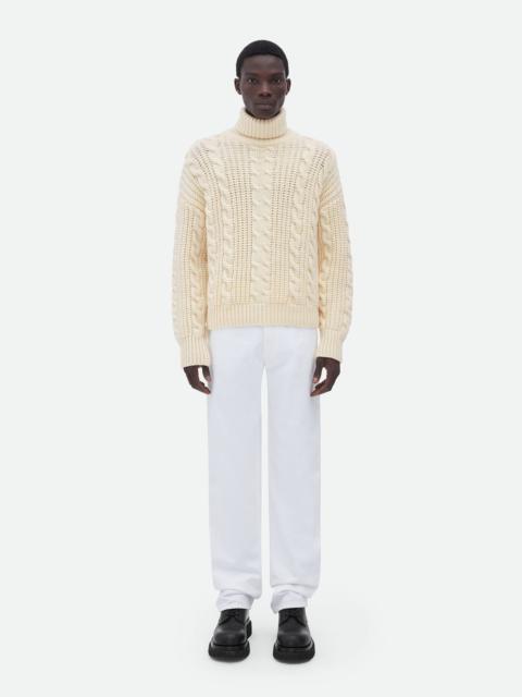 Bottega Veneta wool cable knit jumper