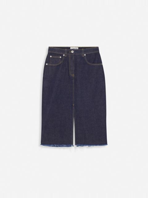 Lanvin MID-LENGTH STRAIGHT DENIM SKIRT