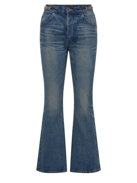 Dylan flared jeans with signature in union wash denim