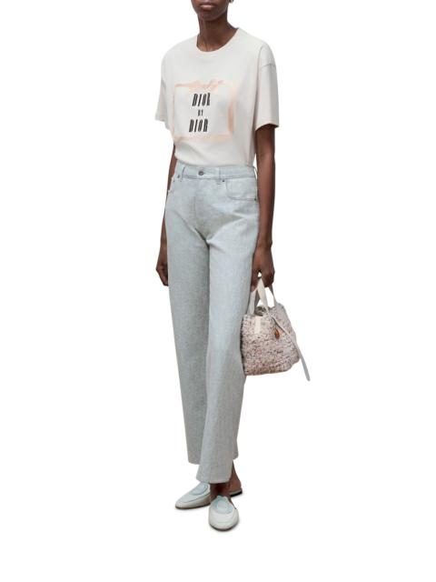 Dior OVERSIZED T-SHIRT WITH EMBROIDERED BOOK COVER COTTON JERSEY