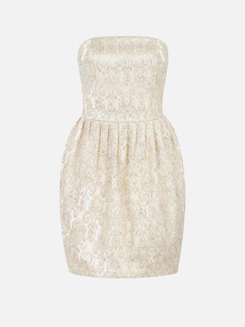 EMILIA WICKSTEAD Lowe Mini Dress in Gold Metallic Jacquard