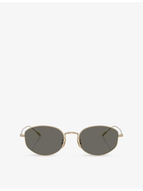 Oliver Peoples OV1347ST Sirry Oval-Frame Titanium Sunglasses