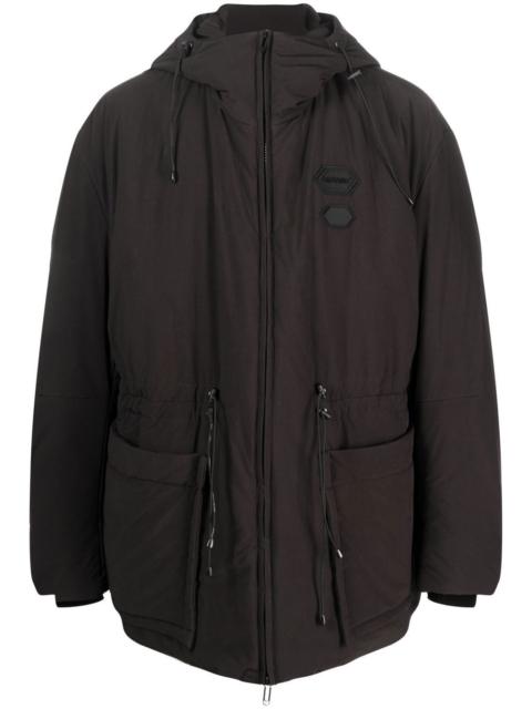 Off-White logo-patch padded jacket