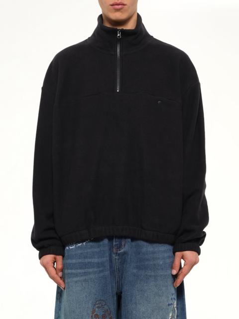 vowels Quarter Zip in Black