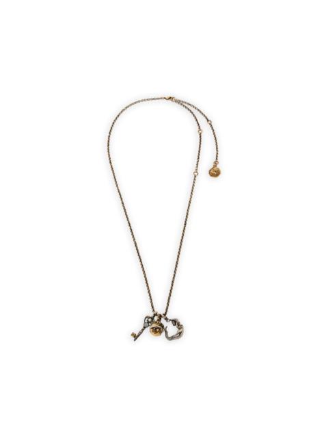 Etro three-charm necklace