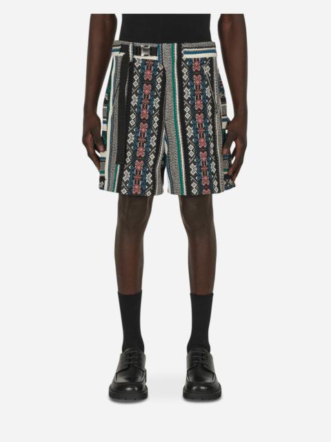 sacai Rug Jacquard Shorts Multicolor