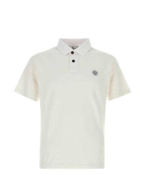 Stone Island logo-patch polo shirt