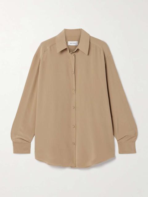 MATTEAU Silk crepe de chine shirt Beige