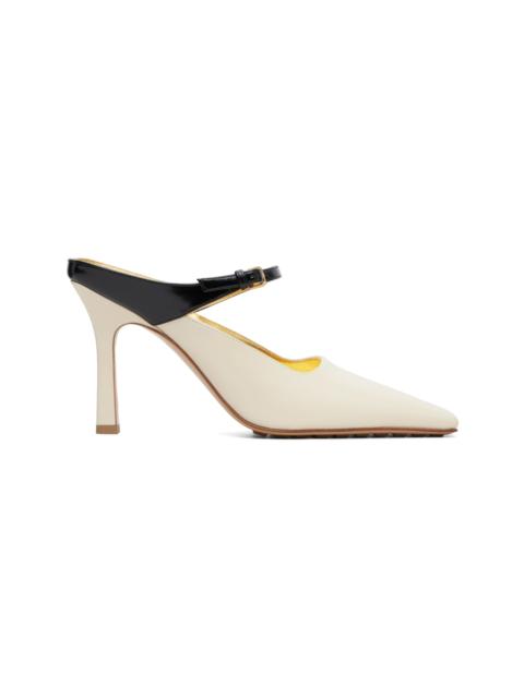 Bottega Veneta Off-White & Black Andrea Heels