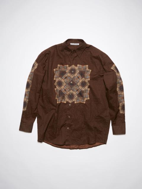 Long sleeve print shirt - Brown