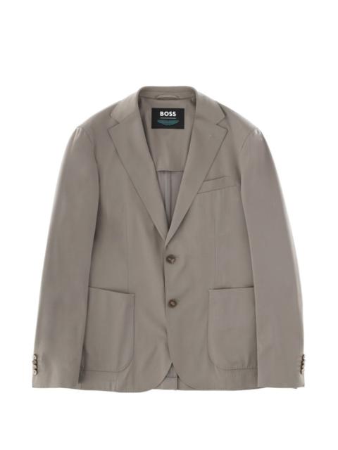 BOSS button leather jacket