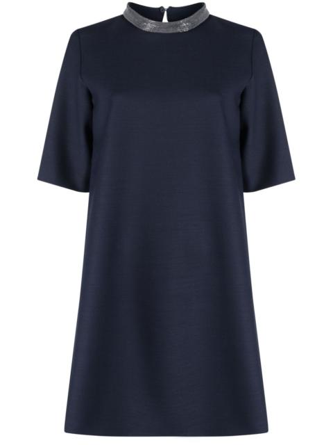 FABIANA FILIPPI beaded round-neck minidress