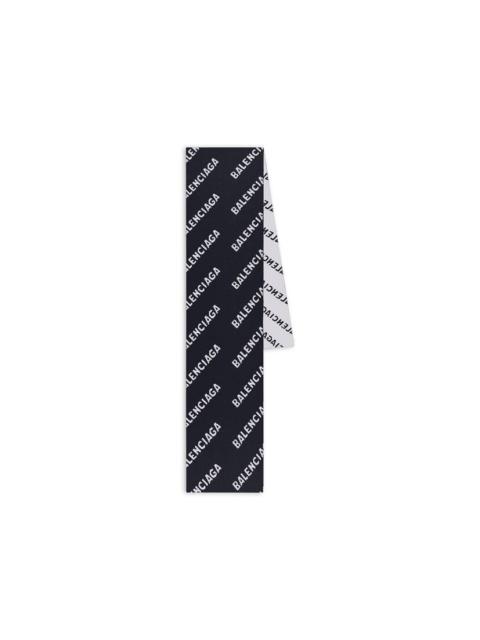 BALENCIAGA Women's Allover Logo Scarf  in Black