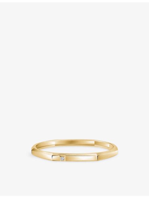 MESSIKA Moderniste Medium 18ct Gold And 0.05ct Diamond Bangle Bracelet