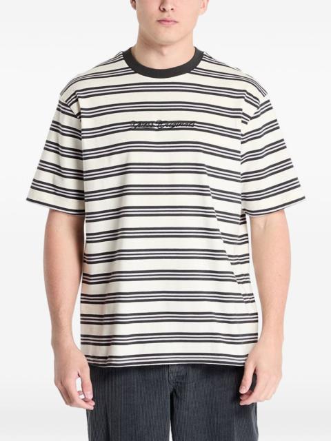 GUESS USA striped logo-embroidered T-shirt
