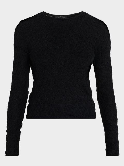 rag & bone Ellie Lace Long-Sleeve Top