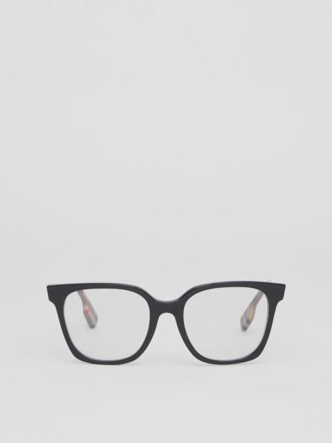 Burberry Vintage Check Bio-acetate Square Optical Frames