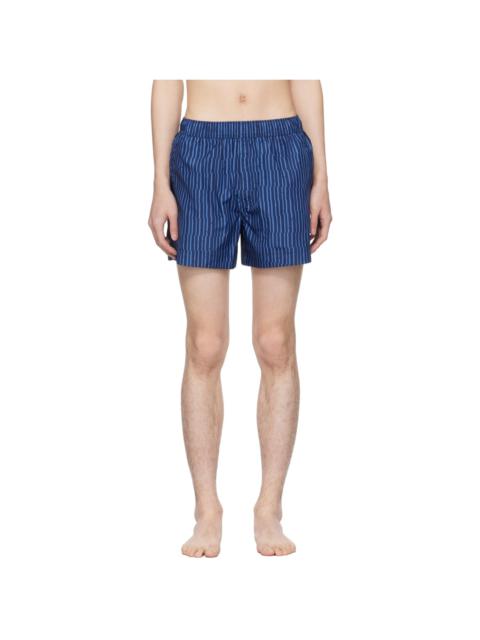 ZEGNA Navy Striped Swim Shorts