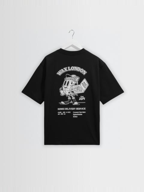 Wax London Milton - Black Pizza Delivery Graphic T-Shirt